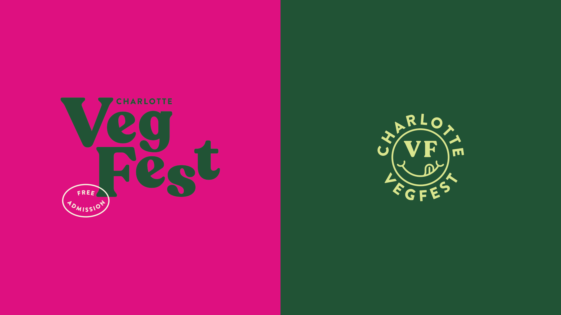 Charlotte VegFest Secondary Logo and Badge